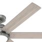 Hunter Gravity 60" Ceiling Fan with LED Light in Matte Silver, , large