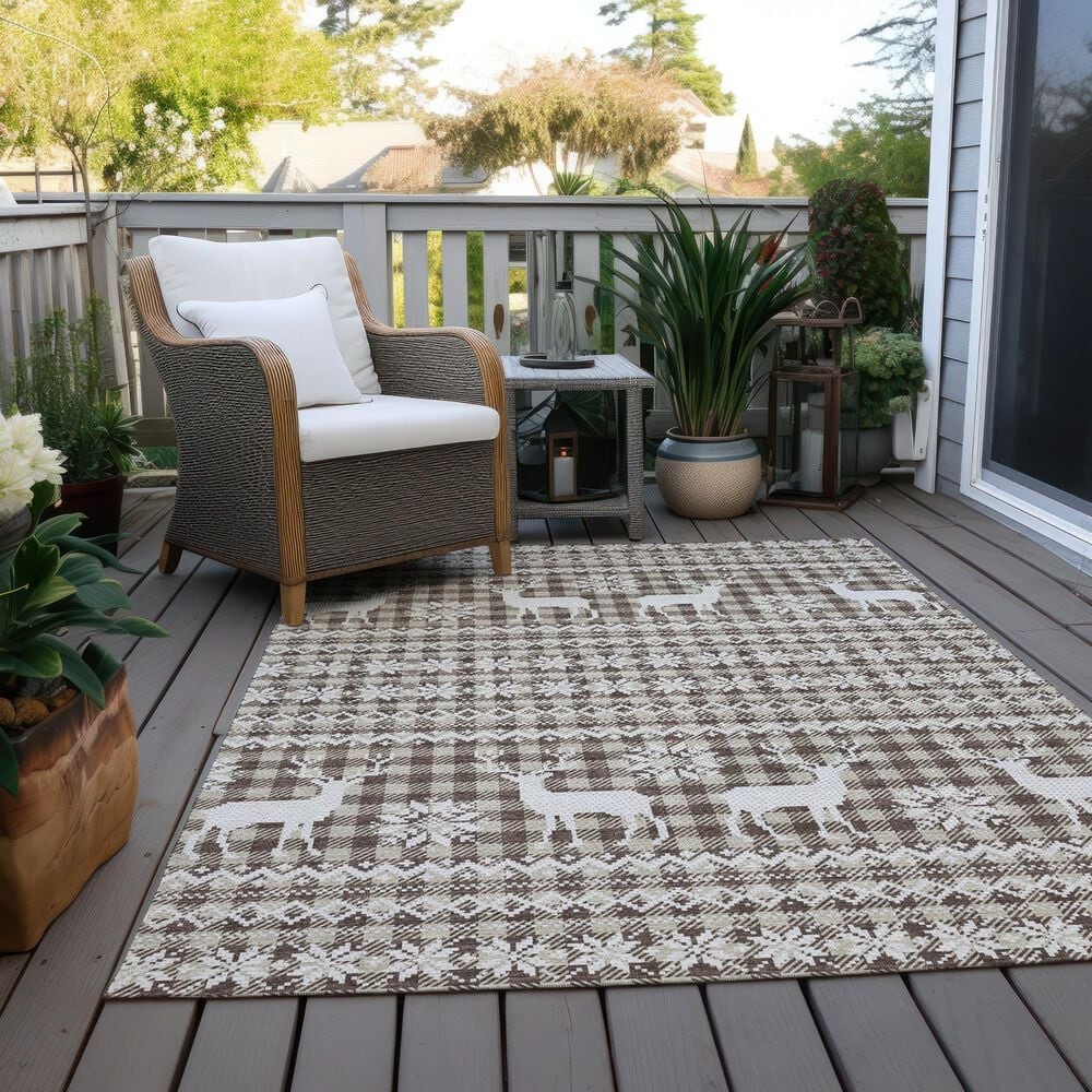Dalyn Rug Company Wonderland WN28 3&#39; x 5&#39; Brown Indoor/Outdoor Area Rug, , large