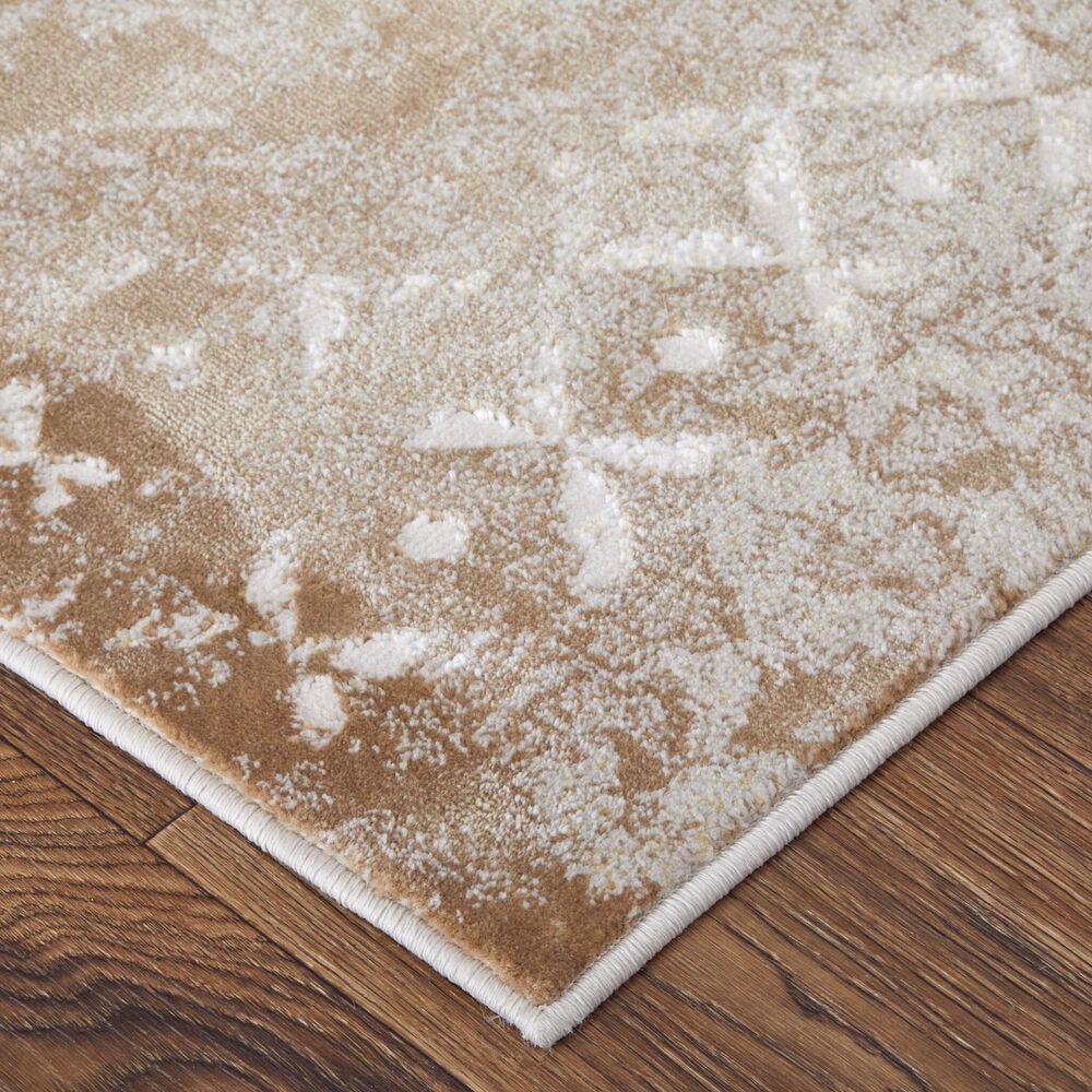 Feizy Waldor 5&#39; x 8&#39; Ivory and Gold Area Rug, , large