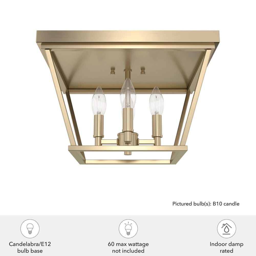 Hunter Laurel Ridge 4-Light Flush Mount in Alturas Gold, , large