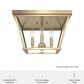 Hunter Laurel Ridge 4-Light Flush Mount in Alturas Gold, , large