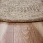 L&R Resources Sinuous Cottage Medallion 4" Round Beige and Cream Area Rug, , large