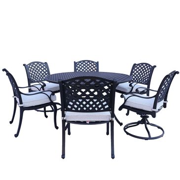 World Source Castle Rock 7-Piece Dining Set in Black, , large