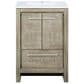 Lexora Home Lafarre 24" Single Bathroom Vanity in Rustic Acacia with 2 cm White Cultured Marble Top and Rectangular Sink, , large