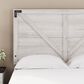 Ashley Shawburn Queen Panel Platform Bed in White/Dark Charcoal, , large