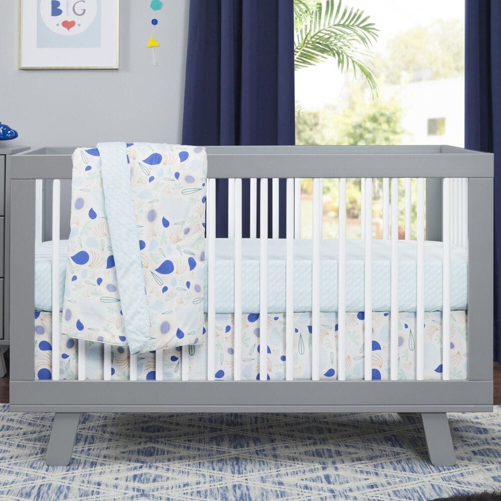 Babyletto Hudson 3-In-1 Convertible Crib and Toddler Conversion Kit in Grey and White, , large