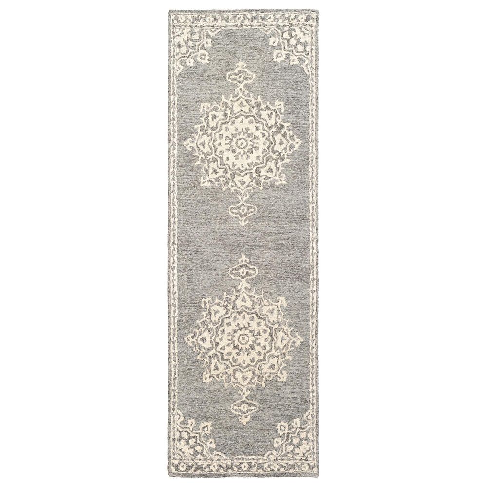 Surya Granada GND-2310 2'6" x 8' Medium Gray, Beige and Charcoal Scatter Rug, , large