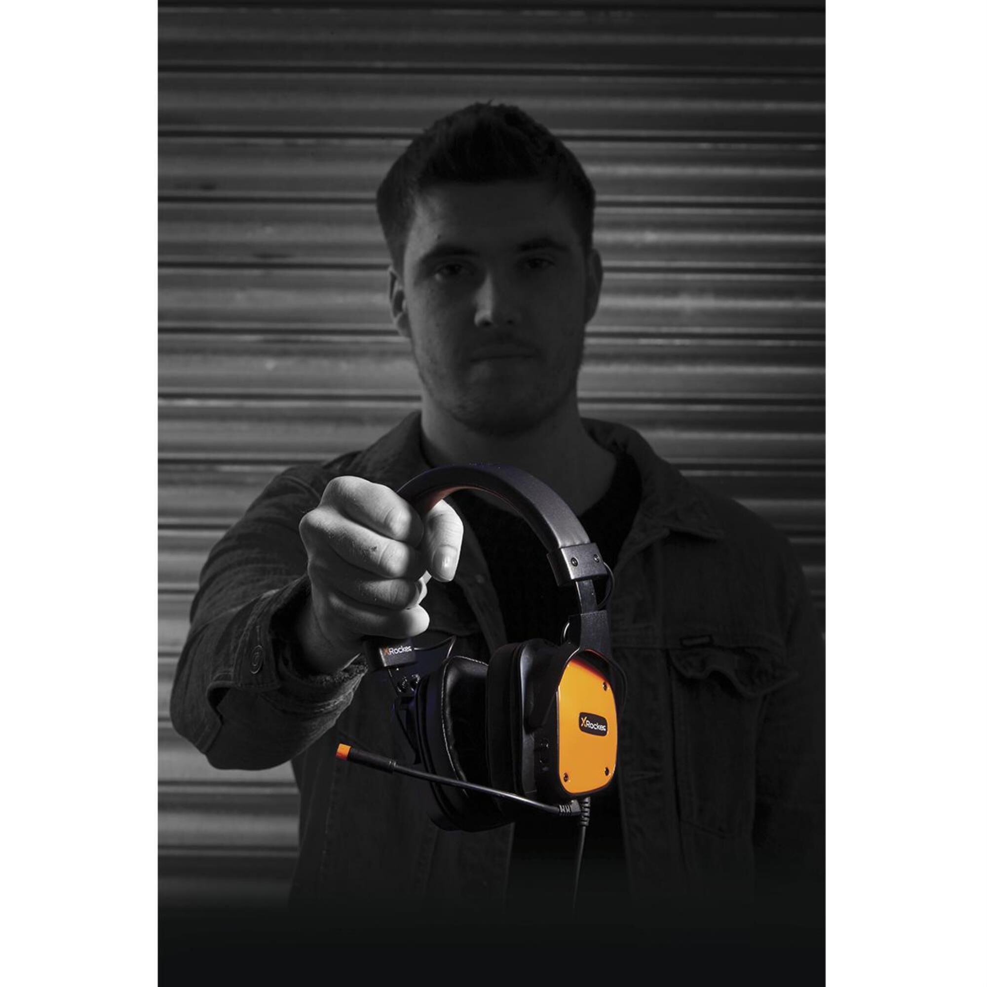 X Rocker XH2 Headset with Microphone in Black and Orange NFM