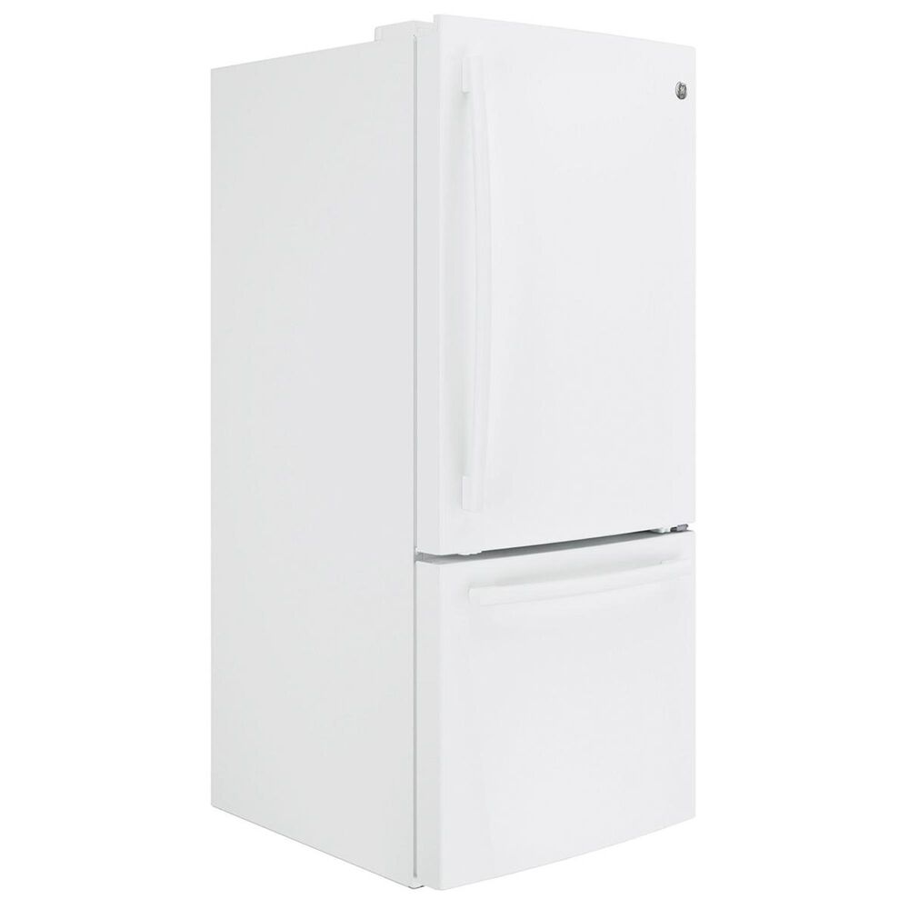 GE Appliances 20.9 Cu. Ft. Bottom Freezer Refrigerator in White, , large