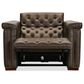 Hooker Furniture Savion Deux Power Recliner in West Saddlewood, , large