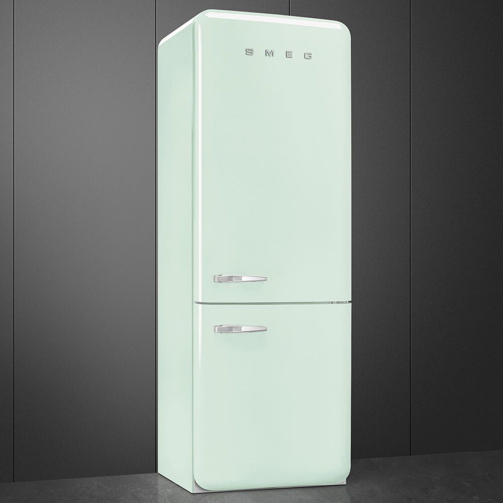SMEG 18.01 Cu. Ft. Retro Bottom Freeze Refrigerator with Right Hinge in Pastel Green, , large