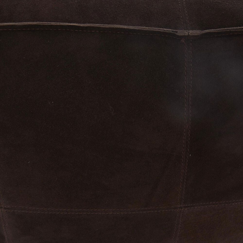 Maple and Jade 28&quot; Low Profile Square Stuffed Pouf in Dark Brown, , large