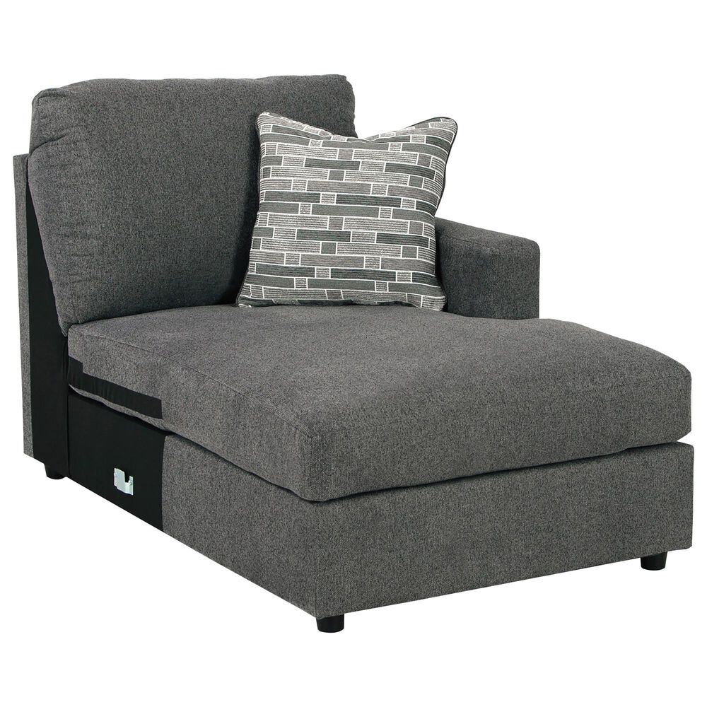 Ashley Edenfield 3-Piece Right Facing Sectional with Chaise in Charcoal, , large
