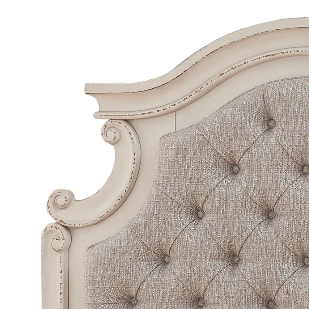 Ashley Realyn King/California King Upholstered Panel Headboard in Chipped White, , large