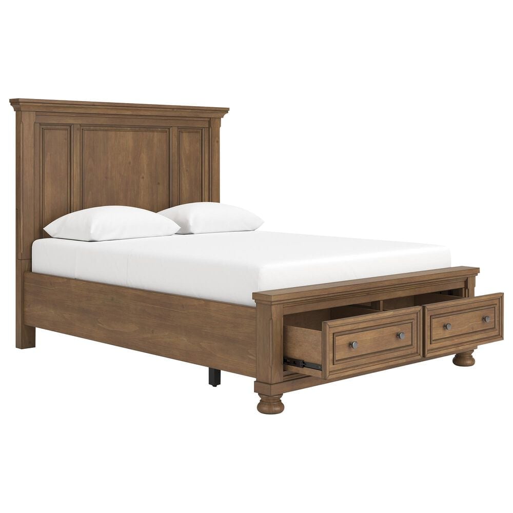 Ashley Feddinger Queen Panel Storage Bed in Chestnut Brown, , large