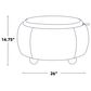 Lumisource Tray Storage Pouf with Leg in Light Grey, , large