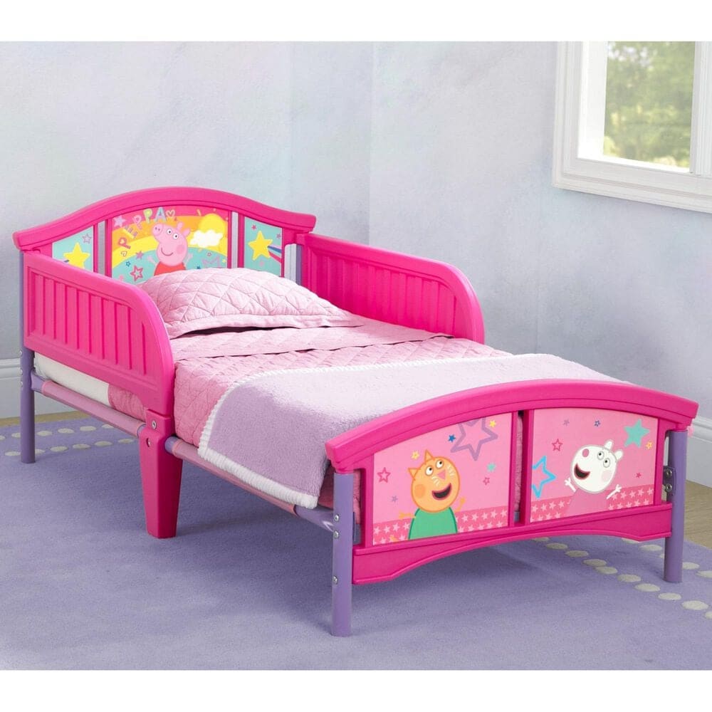 Delta Children Peppa Pig Big Adventures Plastic Toddler Bed in Pink, , large