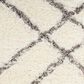 Nourison Dreamy Shag Geometric 9" x 12" Ivory Area Rug, , large