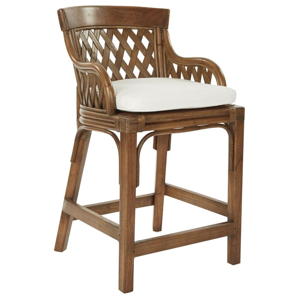 Office Star Products Plantation 24" Counter Stool in Brown Stained, , large