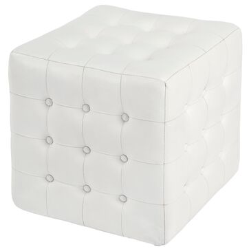 Butler Leon Ottoman in White, , large