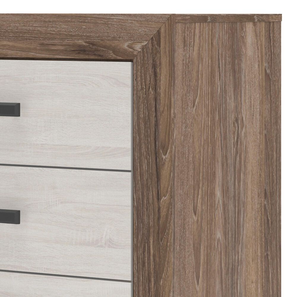 Ashley Sharnari 5-Drawer Chest in Antique White and Gray Brown, , large