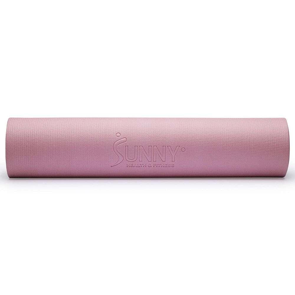 Sunny Health &amp; Fitness Anti-Slip Dual Color Exercise Yoga Mat in Pink, , large