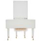 Linon Home Decor Geo Vanity with Stool in White, , large