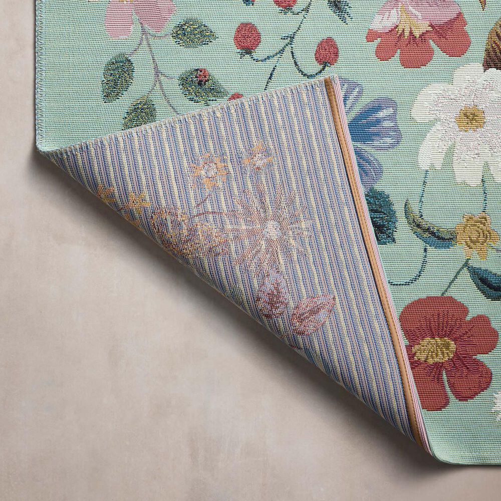 Rifle Paper Co Perennial Strawberry Fields 5&#39;3&quot; x 7&#39;8&quot; Mint Area Rug, , large
