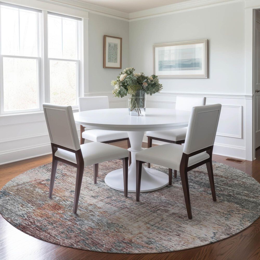 Dalyn Rug Company Solace SL5 8&#39; Round Gray Area Rug, , large