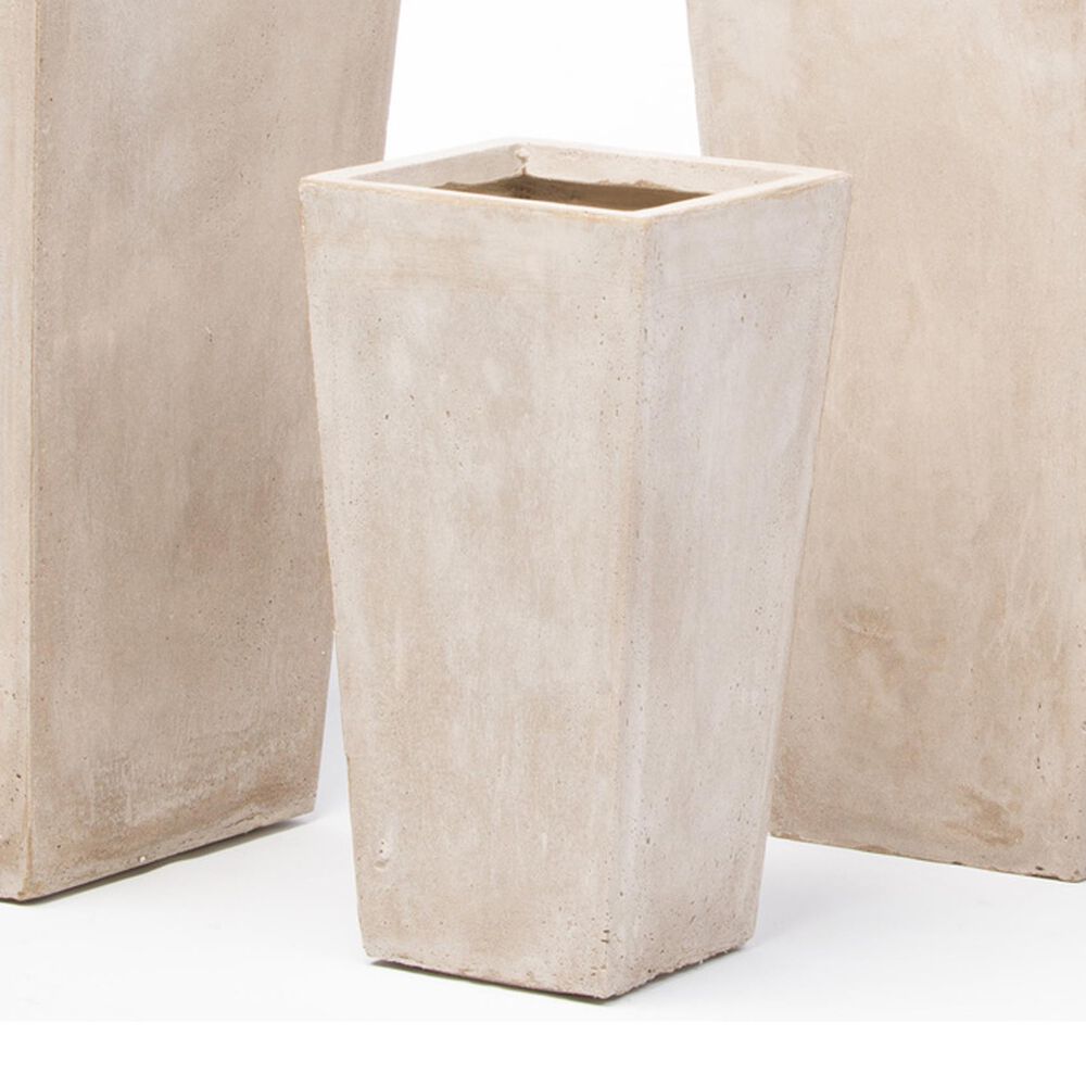 Alfresco Home Small Tall Square Quarry Planter, , large