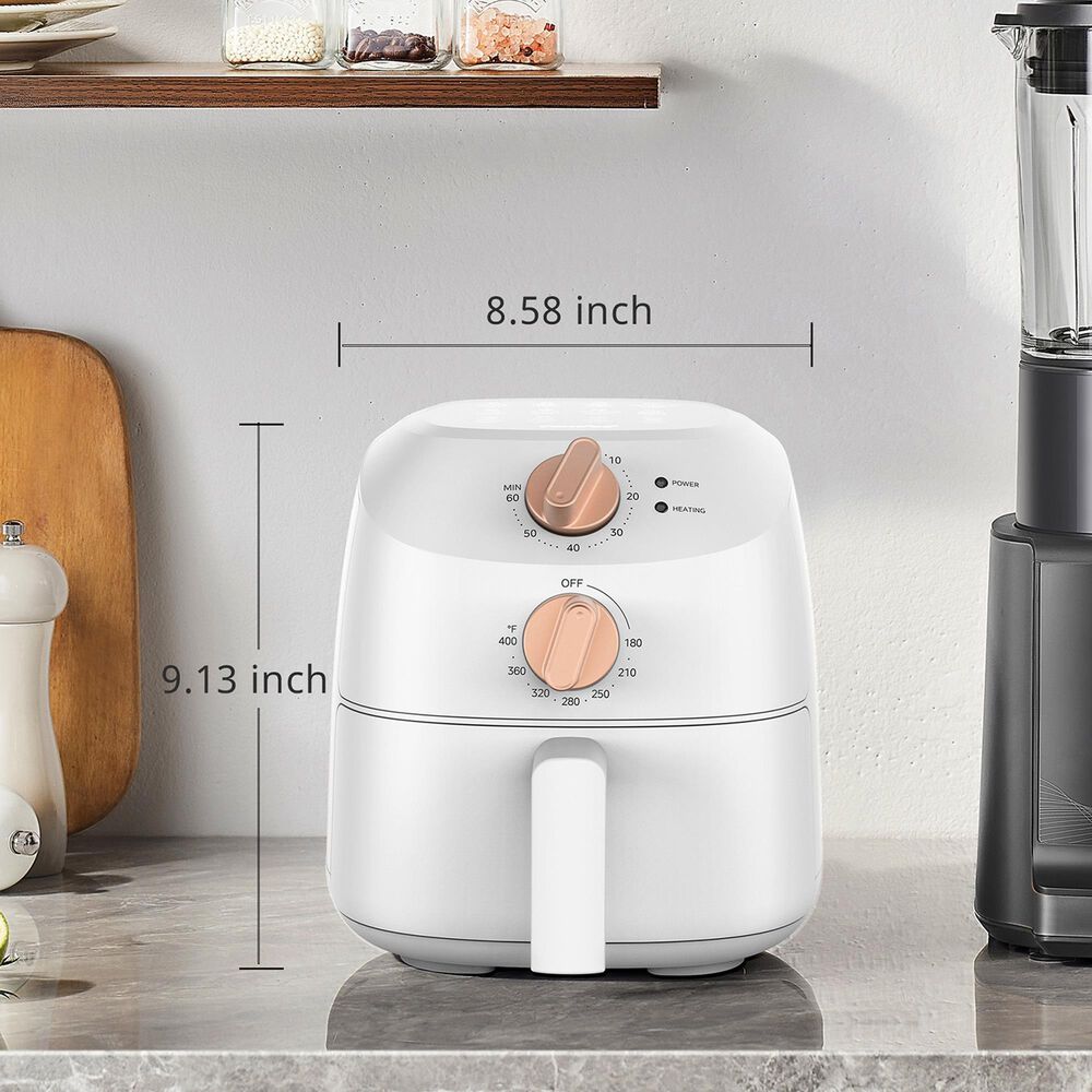 Midea 2.1 Quart Compact Air Fryer in White, , large