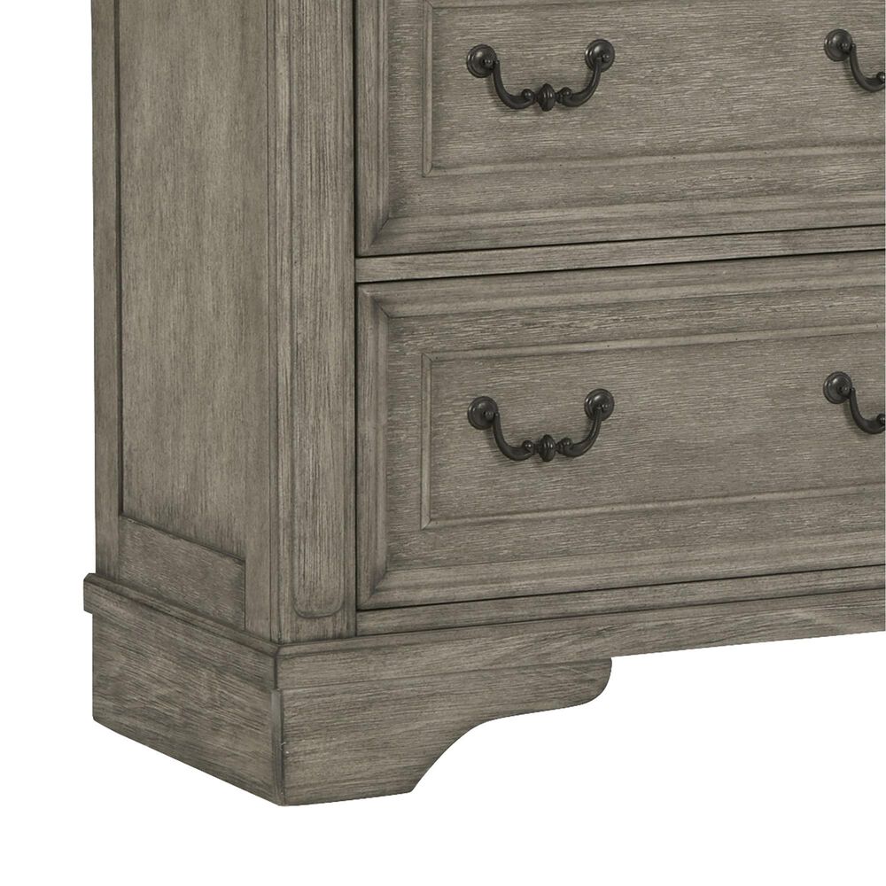 Ashley Lodenbay 7 Drawer Dresser with Mirror in Antiqued Gray and Walnut Brown, , large