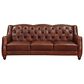Hydeline Hampton Leather Stationary Sofa in Brown, , large