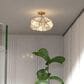Vaxcel Euclid 3-Light Semi Flush Mount in Aged Brass, , large