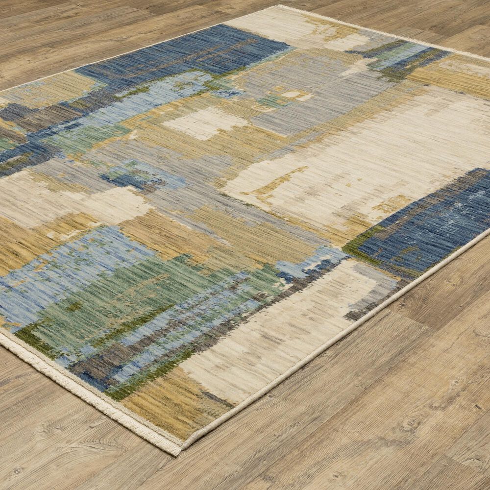 Oriental Weavers Soleri 7&#39;10&quot; x 10&#39;10&quot; Blue and Green Area Rug, , large