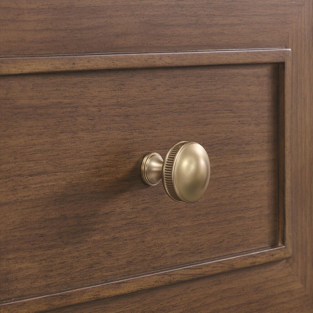 James Martin Vanities Lorelai 48" Single Vanity in Mid-Century Walnut with 3 cm White Zeus Quartz Top, , large
