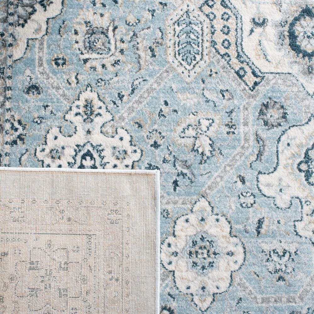 Safavieh Isabella 6&#39;7&quot; Square Blue and Creme Area Rug, , large