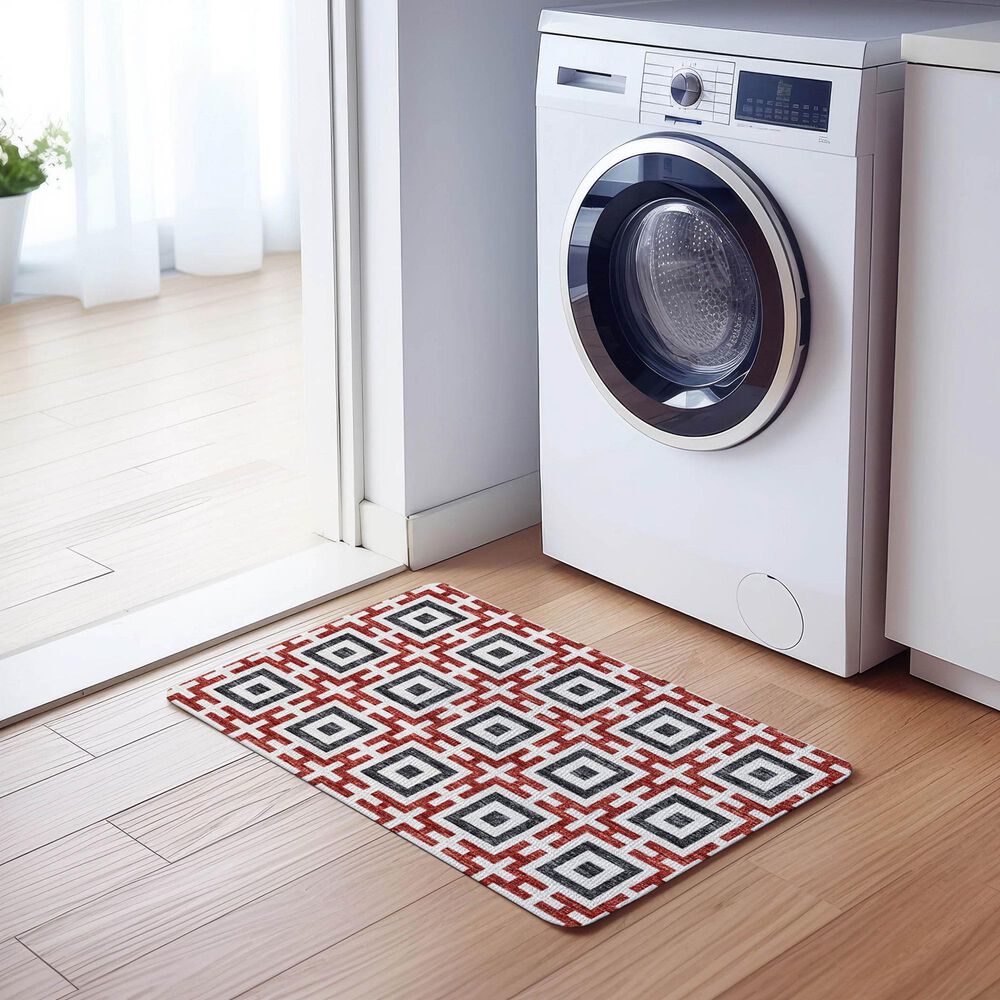 Dalyn Rug Company Marlo 1&#39;8&quot; x 2&#39;6&quot; Red Indoor/Outdoor Area Rug, , large
