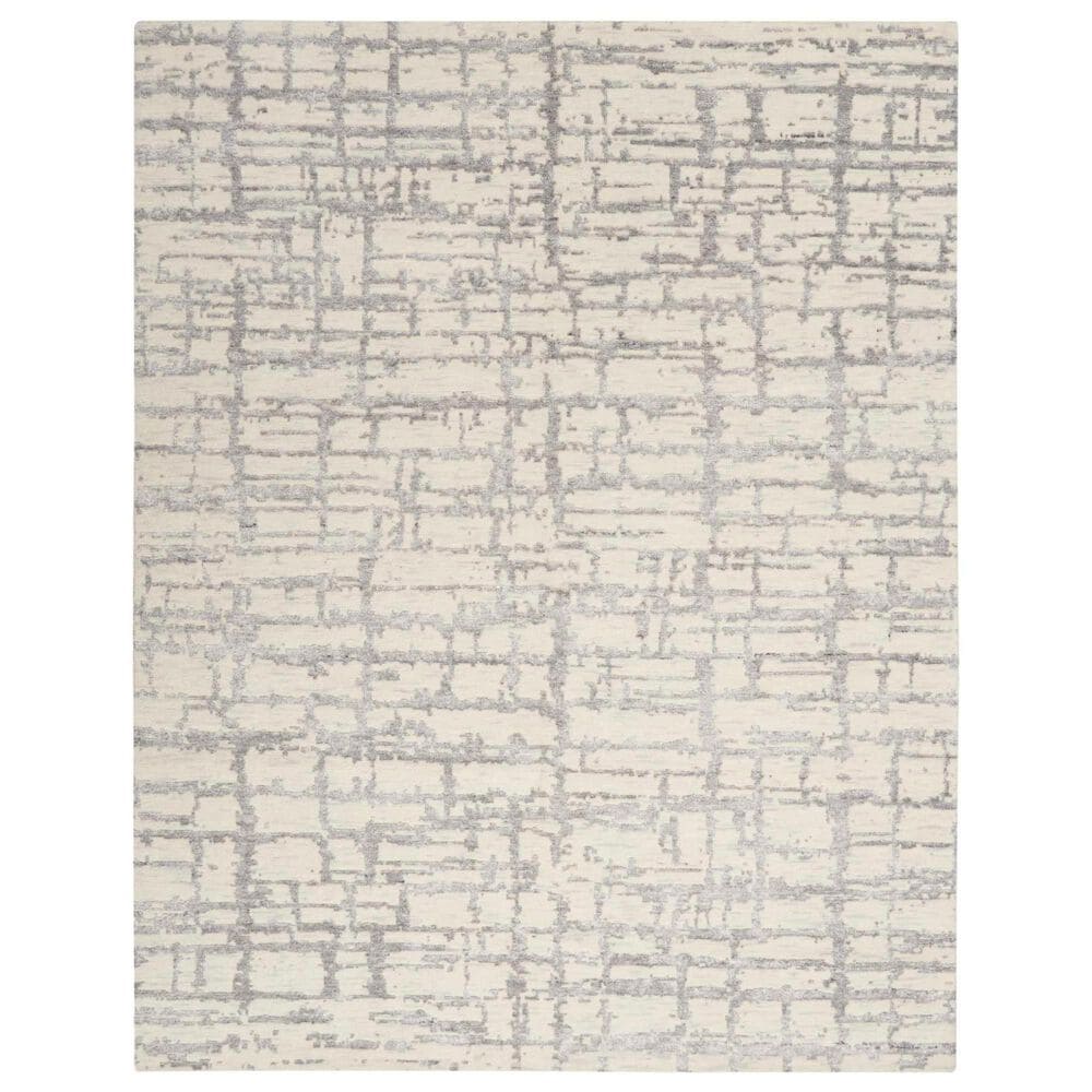 Nourison Luna 2" x 3" Ivory and Grey Area Rug, , large