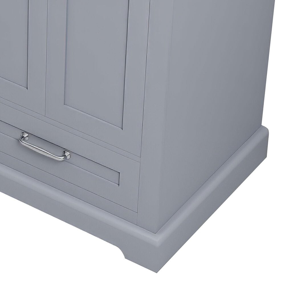 Lexora Home Dukes 60&quot; Double Bathroom Vanity in Dark Grey with White Cultured Marble Top and Rectangular Sinks, , large