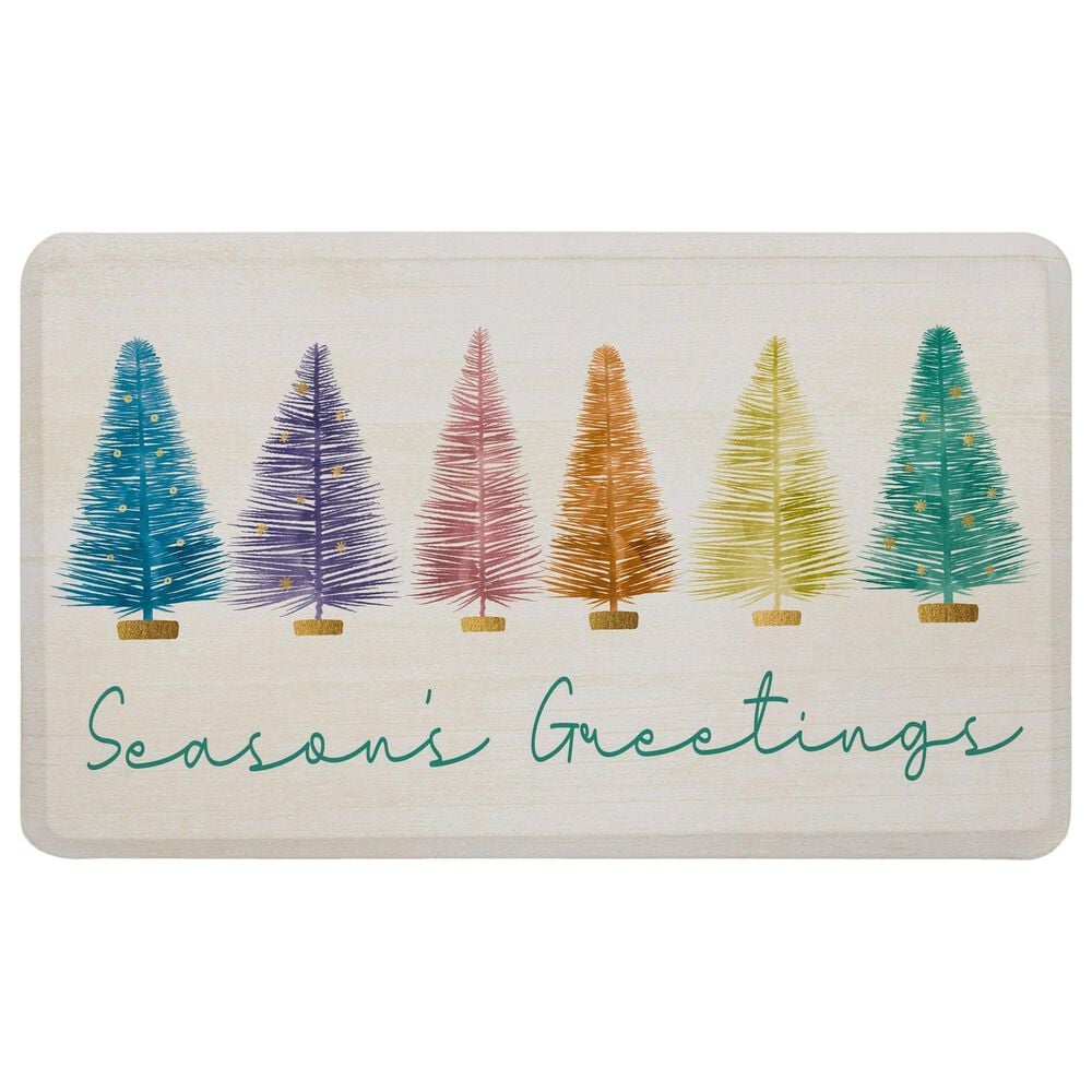 Mohawk Dri-Pro Colorful xmas Trees 1"6" x 2"6" Multicolor Door Mat, , large
