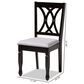 Baxton Studio Reneau Side Chair with Gray Cushion in Espresso Brown (Set of 4), , large