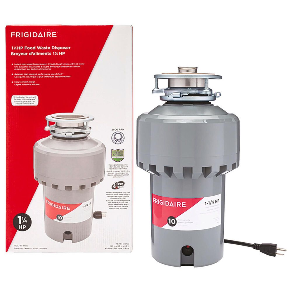 Frigidaire 1 1/4 HP Corded Disposal in Stainless Steel and Gray, , large