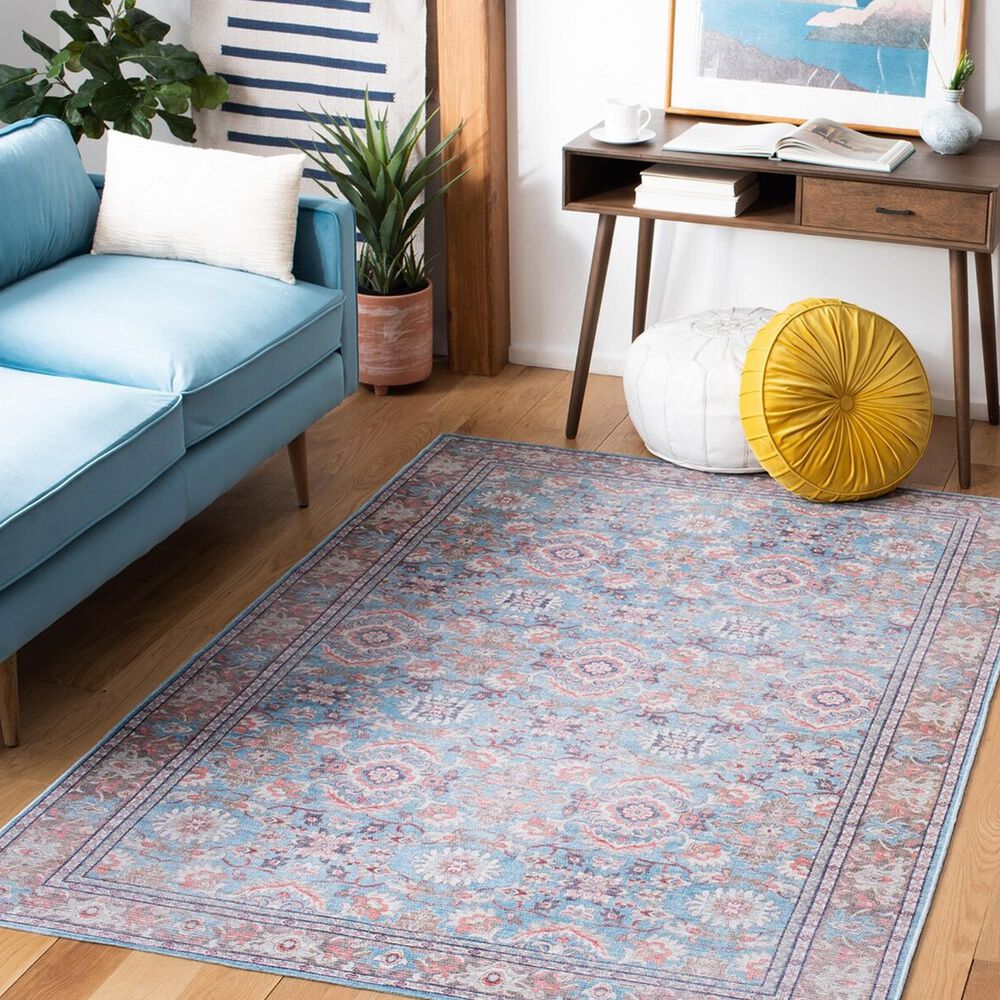 Safavieh Serapi  5&#39;3&quot; x 7&#39;6&quot; Rust and Blue Area Rug, , large