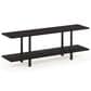 HOMLUX Turn-N-Tube 2-Tier Wide Display Shelf in Espresso and Black, , large