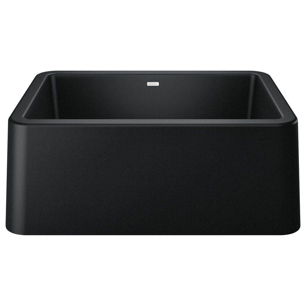 Blanco Ikon 27&quot; Apron Single Bowl Farmhouse Sink in Coal Black, , large