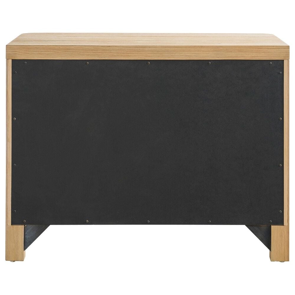 Universal Furniture Modern Walker 34" 2 Drawer Nightstand in Organic Natural Oak with AC Outlets and USB Ports, , large