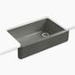 Kohler Whitehaven 35.75" Single Bowl Farmhouse Kitchen Sink in Thunder Grey, , large