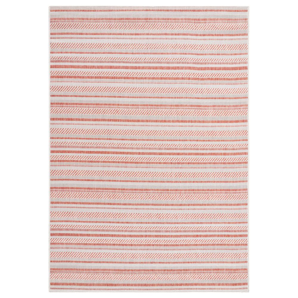 Surya Eagean EAG-2423 Rust, Ivory, Dusty Pink and Dusty Coral 2&#39; x 2&#39;11&quot; Indoor/Outdoor Area Rug, , large