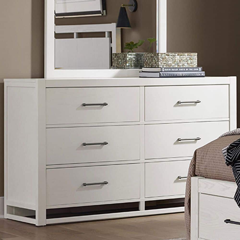 Viceray Collections Lodge and Loft 6-Drawer Dresser in Soft White Oak, , large